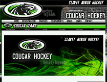 Tablet Screenshot of clavetminorhockey.ca